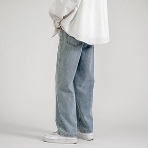 Jean large décontracté vintage pour hommes et femmes, pantalon en denim ample avec technique délavée, style américain, hip hop, streetwear - Product Image 4