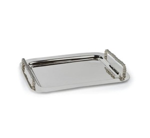 Plateau de service en fer forgé moderne fait main, design unique, taille/couleur/logo personnalisables, haute qualité, décoration intérieure, service de fruits pour mariage, vente en gros - Product Image 4