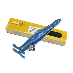 Fabriqué en titane de haute qualité Ciseaux conjonctivaux Ciseaux à tête incurvée émoussée 120mm pour la chirurgie oculaire, les instruments ophtalmiques - Product Image 4