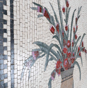 Mosaico de Mármol con Diseño Floral, Hecho a Mano con Piedra Natural, Decoración para Paredes y Pisos de Hogar, Baño y Cocina - Product Image 4