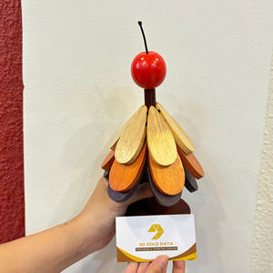 Posavasos de Madera de Acacia para Bebidas, Protección de Mesa, Vietnam, por 99 Gold Data - Ms Violet - Product Image 1