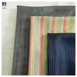 YX1273 Kain Rajut Polyester Laser Lurex Chiffon Tebal Bergaris Baru 1 Yard untuk Kostum Tari yang Berubah Warna - Product Image 6