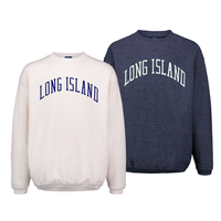 Sweat-shirt à col rond unisexe avec cordon, 80/20 CVC coton poly, texture côtelée, logo personnalisé, fabricant en gros