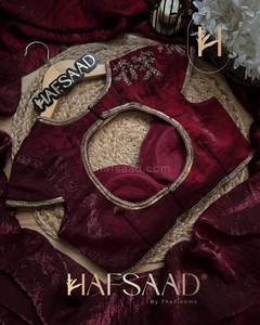 Sari de seda de diseñador liso Jimmy Chu con blusa sin costuras adornada a mano Conjunto de Sari indio Premium para mujer - Product Image 6