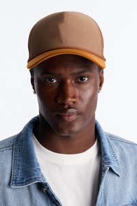 5 Panel Men Custom Wholesale Blank <b>Plain</b> Mesh Foam Trucker <b>Cap</b> with Rope Manufactured By Antique Fashion - Product Image 3