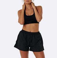 Conjunto Deportivo de Invierno para Mujer, 100% Poliéster, Shorts de Cintura Alta con Sujetador Deportivo, Características de Maternidad, para Yoga, Gimnasio, Fitness y Running