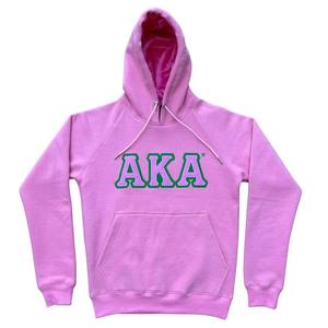 Sudadera Premium Rosa AKA, 80% Algodón Peinado, 20% Poliéster, Logotipo Bordado con Apliques, Ropa Personalizada de la Hermandad Griega Life, Sudadera 1908 - Product Image 1