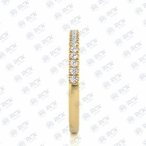 0,60 TCW corte brillante mujer media eternidad Moissanite anillo aniversario amor cumpleaños regalo banda - Product Image 5