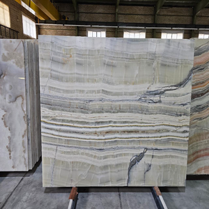 Dalles de marbre onyx de luxe en rouge et beige pour salles de bain et salons - Product Image 5