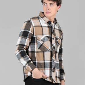 Veste chemise doublée polaire pour homme | Veste chemise boutonnée matelassée avec capuche pour un confort par temps froid - Product Image 5