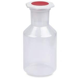 Botella de reactivo de plástico de boca ancha de 250ml con tapón de PP para uso en laboratorio - Product Image 1