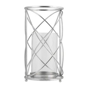 Wholesale Price Luxury <b>Silver</b> Christmas Candle Holder New Design Handmade Metal Candle Stand Home Decor High Quality Bars Use - Product Image 1