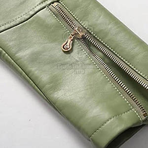 Chaqueta de Cuero para Mujer, Moderna y Popular, Color Sólido Único, Chaqueta de Invierno para Mujer, Servicios OEM, Logotipo y Diseño Personalizado Disponible - Product Image 5