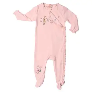 Alta Qualidade Outono/Inverno 0-1 Anos Roupas Do Bebê Macacão Do Bebê Bordado Bodysuit Infantil De Veludo Do Bebê Romper