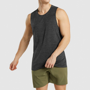 Camiseta sin mangas informal para hombre hecha a medida Ajuste cómodo y colores sólidos transpirables Precio al por mayor con servicio OEM - Product Image 1