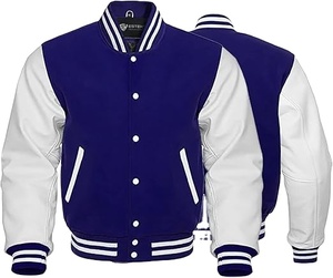 Tenet Sports Hombres Impermeable A prueba de viento Transpirable Ecológico Cuello en V Pullover Varsity Jacket con tela vaquera - Product Image 1