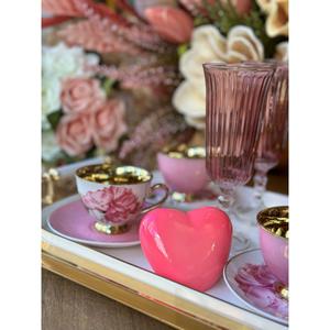 Set di presentazione caffè turco rosa amore 20 pezzi per 6 persone