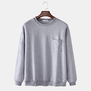 เสื้อสเวตเตอร์มีฮู้ดสำหรับผู้ชายเสื้อสเวตเตอร์มีฮู้ดผ้าคอตตอนโอเวอร์ไซส์ผ้าเทอร์น้ำหนักมากใส่ได้พอดีกับไหล่ตกดีไซน์ใหม่ - Product Image 5