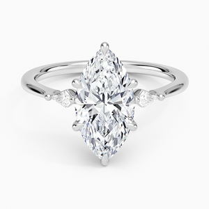 Anillo de compromiso nupcial atemporal de tres piedras estilo Komet anillo de diamante elegante Original 14K IGI certificado laboratorio cultivado para mujeres - Product Image 5