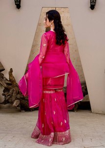 Último diseñador de telas de Georgette de diamantes, trabajo de bordado de secuencia para la colección de ropa tradicional de mujeres indias paquistaníes - Product Image 3