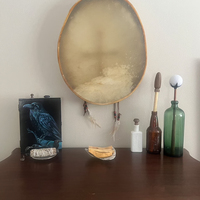 Cabezal de tambor de vitela hecho de piel de cabra 18 "Bodhran blanco Natural africano piel de cabra cabeza de tambor Natural Piel de pantorrilla cabeza de tambor