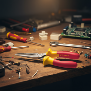 Pince à bec long demi-rond isolée 1 000 volts Facom - Product Image 3