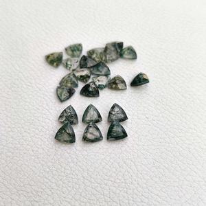 หินมอสธรรมชาติขนาด4-8มม. หินโมราเจียระไนหลายล้านล้านชิ้นสำหรับทำเครื่องประดับทำต่างหูแหวนสินค้าแฮนด์เมด - Product Image 2