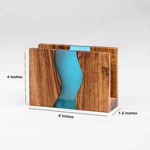 2024 Top Selling Modern Art Napkin Rings Blue Resin Epoxy Tissue Box for Home Dining/<b>Kitchen</b> <b>Ornaments</b>/Gifts - Product Image 3