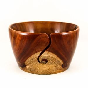 Top trending dusty brown <b>knitting</b> storage <b>bowl</b> Indian Artisans Handcrafted wooden table decoration <b>knitting</b> yarn storage holder - Product Image 6