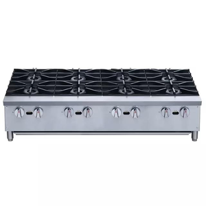 2025/2026! Ofrece 48 pulgadas. Placas de cocción industriales NSF de 8 quemadores ECHP48A, 224 000 BTU, de gas, de acero inoxidable - Listas para enviar - Product Image 1