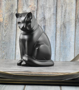 Grande urne funéraire en verre moderne pour adultes Urne funéraire en métal faite à la main pour cendres humaines - Product Image 4