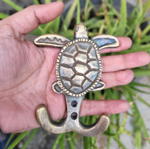 Laiton Antique tortue de mer mur patères crochets en fonte porte-clés cintre [CIH 101] - Product Image 2