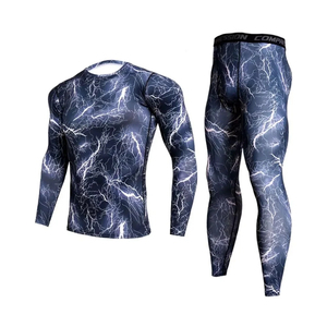 2PCS Unisex Rash Guard Set Full Sleeve <b>Compression</b> <b>Shirt</b> Trousers Quick Dry Breathable UPF50+ Eco-Friendly Anti-Bacterial - Product Image 3