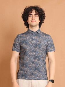 Bluetoner เสื้อยืดแขนสั้นระดับพรีเมี่ยมใส่สบาย, เสื้อผ้าลำลองผ้าฝ้าย100% พิมพ์ลายดิจิตอลทันสมัย - Product Image 2