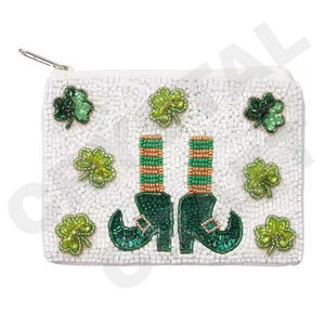 Trick Treat Seed Pochette à monnaie perlée Belle portefeuille de porte-monnaie perlé personnalisé pour les femmes Pochette à monnaie à la mode avec - Product Image 2