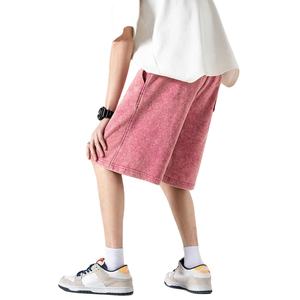 Pantalones Cortos de Verano para Hombre con Lavado Ácido, Estilo Urbano para Entrenamientos Casuales en el Gimnasio, Transpirables, con Patrón Sólido, en Oferta 2026 - Product Image 3