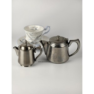 Tetera Dallah Árabe de Latón de Estilo Moderno con Asa de Metal, Cafetera de Metal Única y Atractiva, Tetera de Diseño Novedoso - Product Image 1
