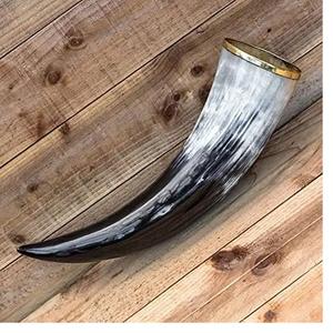 Meilleure qualité personnalisée écologique fabriquée à la main Viking technique sculptée de corne à boire pour la maison hôtel utiliser directement en Inde - Product Image 4
