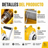 Treuil manuel autobloquant 1200 1800 2600lbs avec câble en acier pour remorques et levage industriel OEM ODM Vente en gros