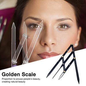 Golden Ratio Extensiones de pestañas Divisor de cejas con escala de medición Pinzas de cejas puntiagudas para uso de belleza - Product Image 3