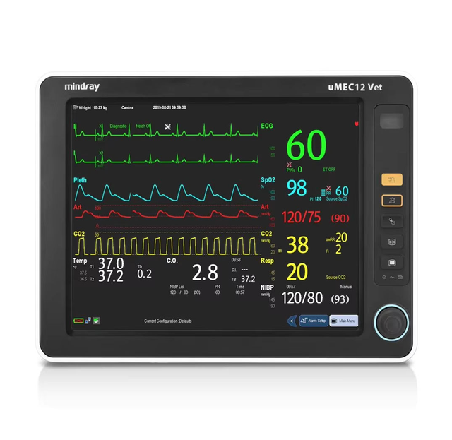 Mindray UMEC12 Vet Veterinary Multi-Parameter Patient Monitor with ECG SpO2 Built-in Li-ion Battery CE Certified Class II