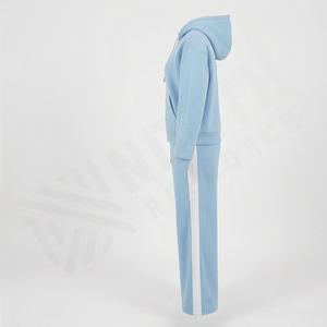 Conjuntos Deportivos de Chándal con Capucha para Mujer al por Mayor, Logotipo Personalizado, Diseño 2 en 1, Invierno, Algodón, Felpa, Transpirable, Ropa Deportiva para Correr - Product Image 3