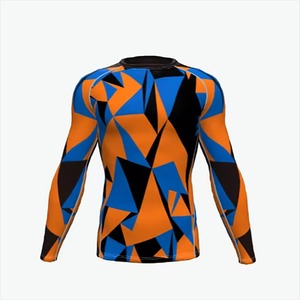 เสื้อรัดกล้ามเนื้อแบบพิมพ์ลายด้วยความร้อน Blank Sports Rash Guard แขนยาว สกรีนโลโก้ได้ ระบายอากาศ แห้งเร็ว ผลิตจากโพลีเอสเตอร์ สำหรับทุกเพศ - Product Image 2