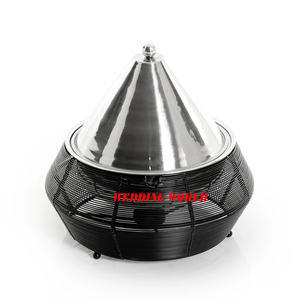 Réchaud alimentaire en métal finition noire, fournitures pour hôtels et restaurants, casserole classique élégante, nouveau réchaud en métal - Product Image 1