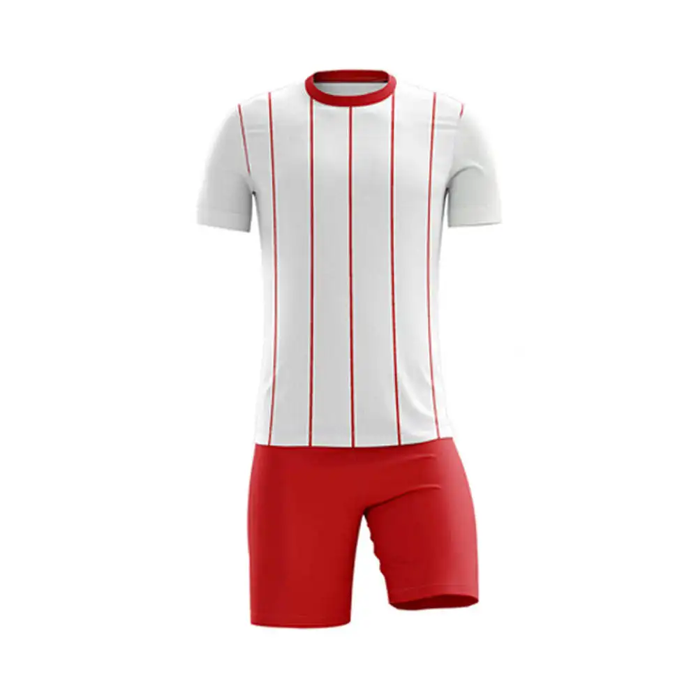 Conjunto de uniformes de futebol em tecido poliéster de melhor qualidade para clubes, kit de roupas esportivas e uniformes de futebol com bordados personalizados
