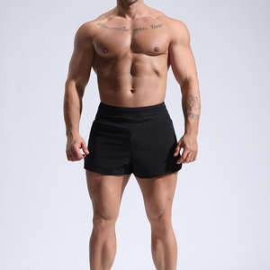 Short de jogging respirant à séchage rapide pour hommes, solide, décontracté, pour la course à pied, l'entraînement physique en plein air avec taille élastique - Product Image 6