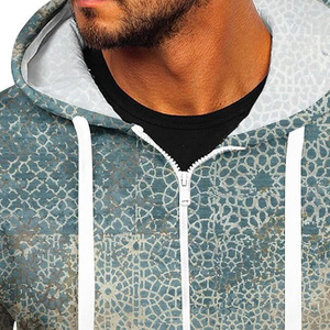 Sweat à capuche zippé pour homme OEM, manches longues, 100 % polyester, mode hiver, séchage rapide, écologique, échantillon gratuit - Product Image 5