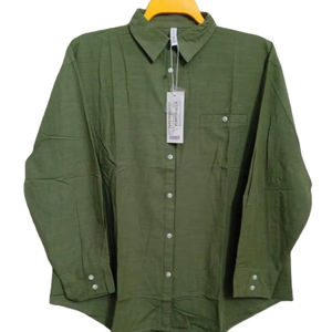 Chemise à manches longues pour homme en satin 100% coton, col rabattu, fermeture à bouton unique, décontractée, formelle, motif uni, respirante - Product Image 6