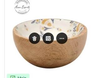 Tazón de mezcla de cerámica a rayas con elegante acabado mate, ideal para uso en la cocina, servir u hornear, elegante, duradero y fácil de limpiar - Product Image 4