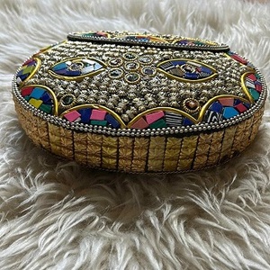 Bolso de mano de mosaico único inspirado en el arte de azulejos antiguos Bolso de mano de mosaico Diseño de bolso de mano tradicional de F S International - Product Image 4